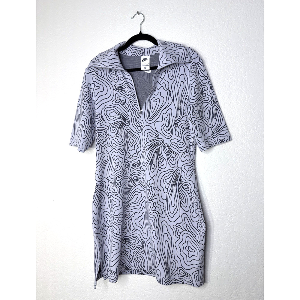 Nike + Serena Williams Dress L Summit Mini Jacquard 1/4 Zip Tennis Zip Collar - Picture 5 of 8